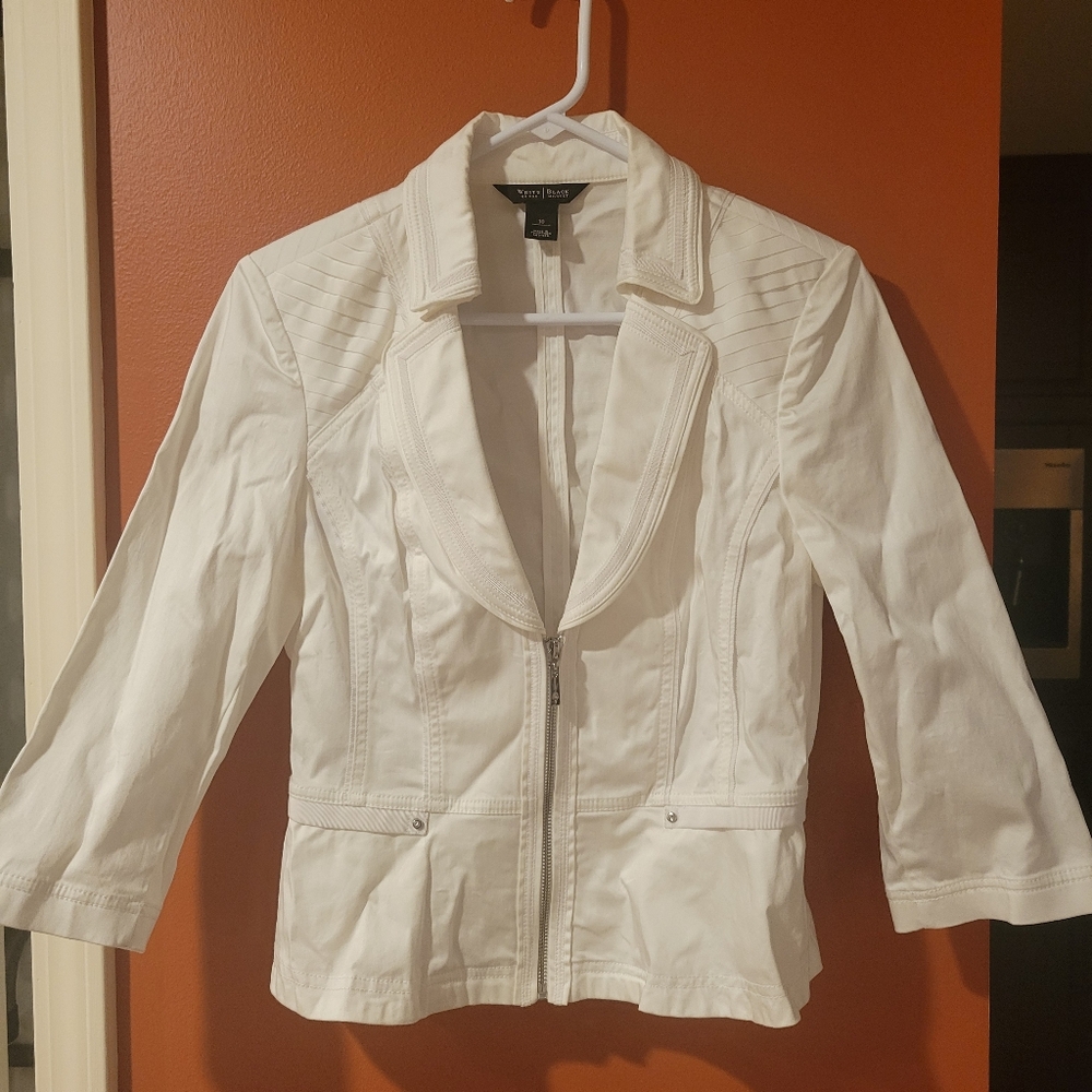 White House Black Market White Blazer